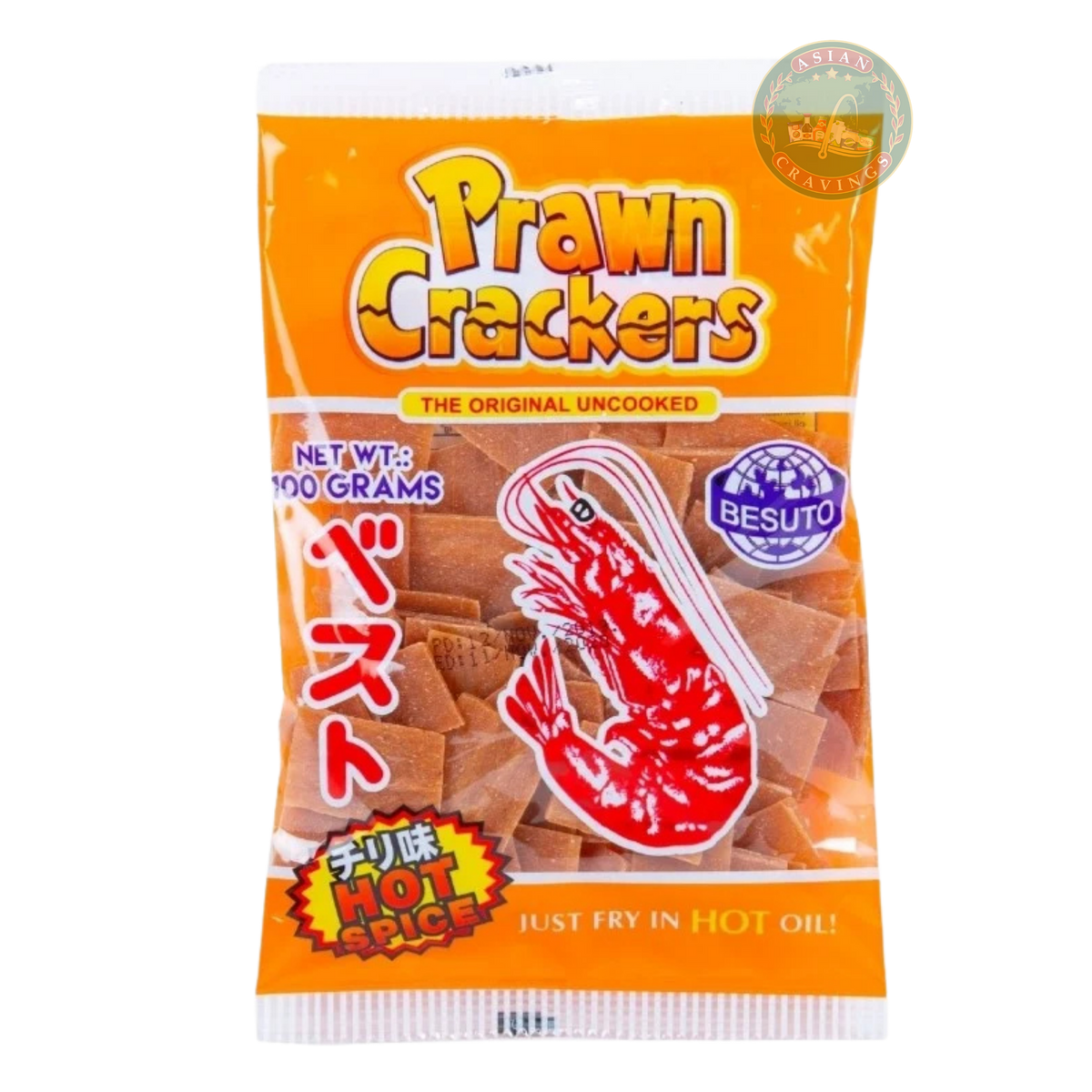 Besuto Prawn Crackers Hot & Spicy 100g
