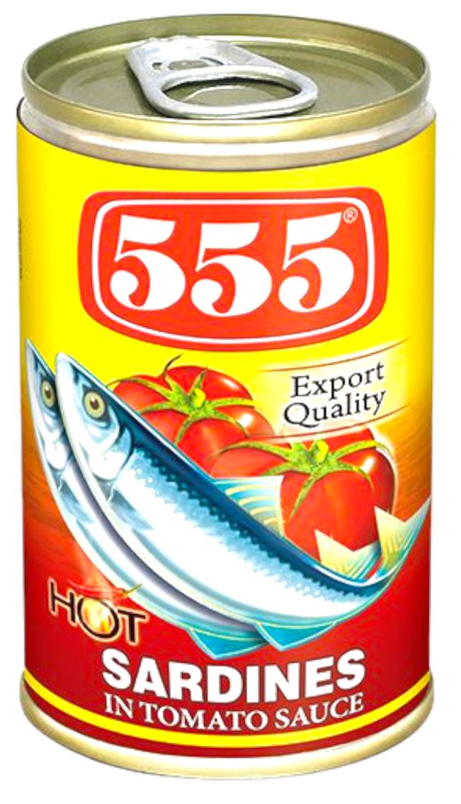 555 Sardines in Tomato Sauce with Chili (Hot)