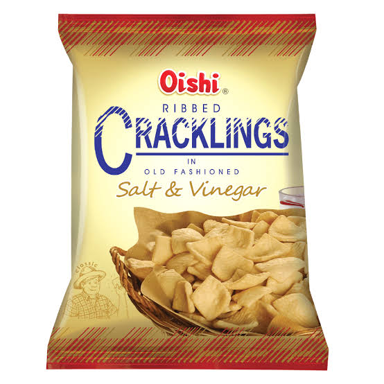 Oishi Ribbed Cracklings Salt & Vinegar