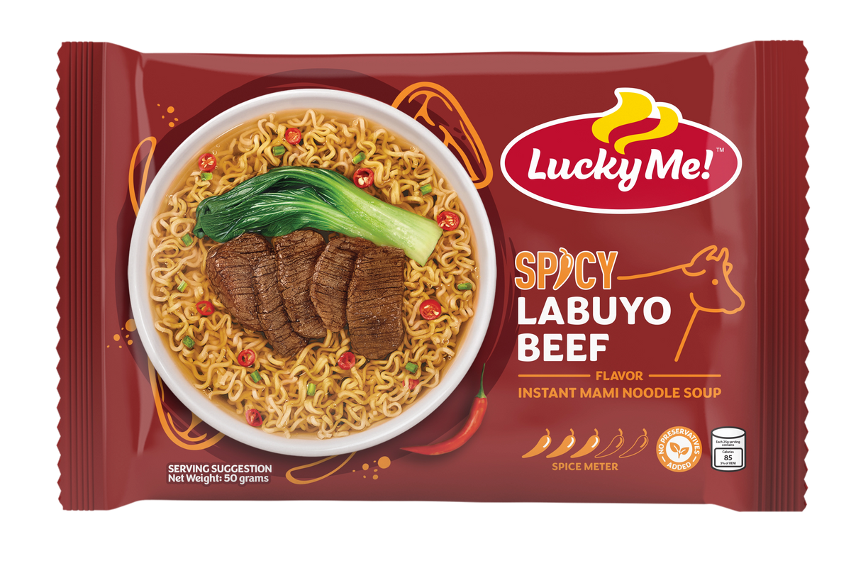 Lucky Me Spicy Labuyo BEEF Flavor